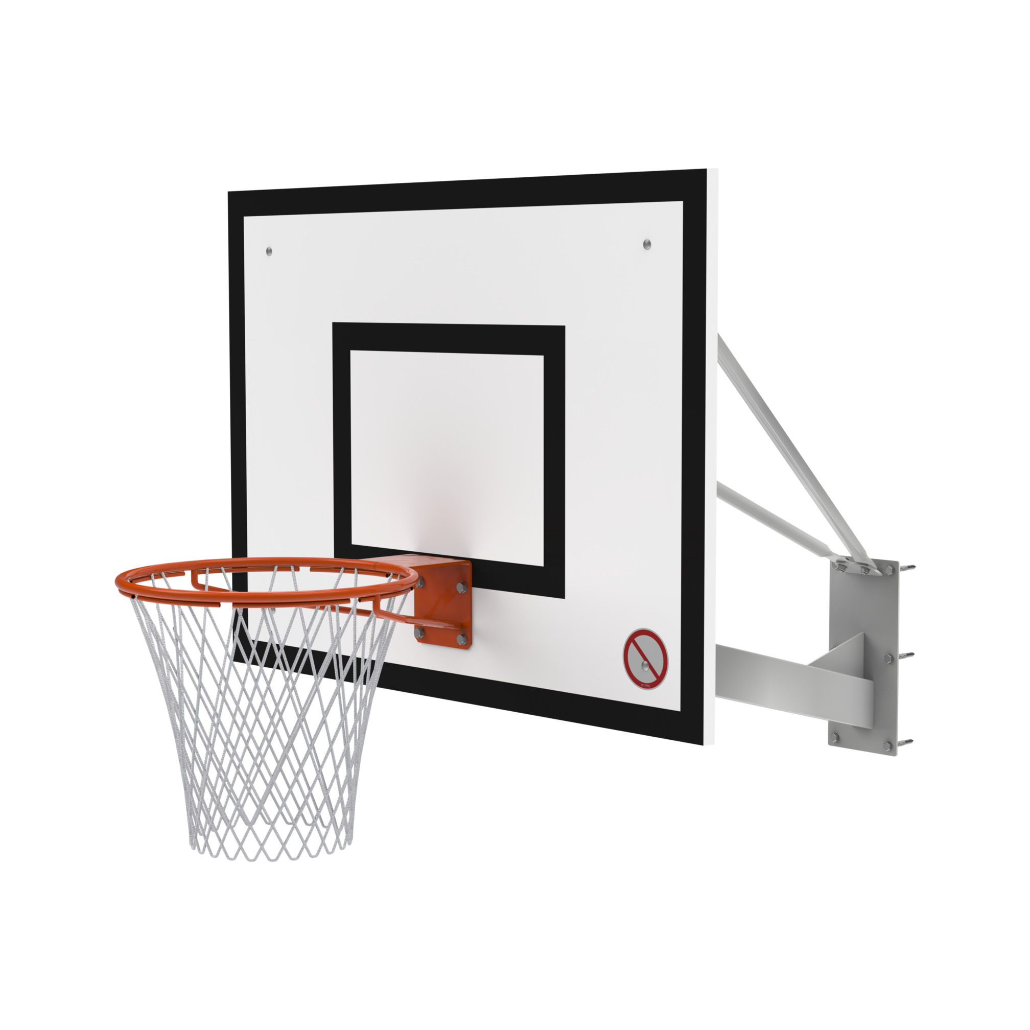 Wandmontiertes Basketball Zielbrett – 120 cm Ausladung