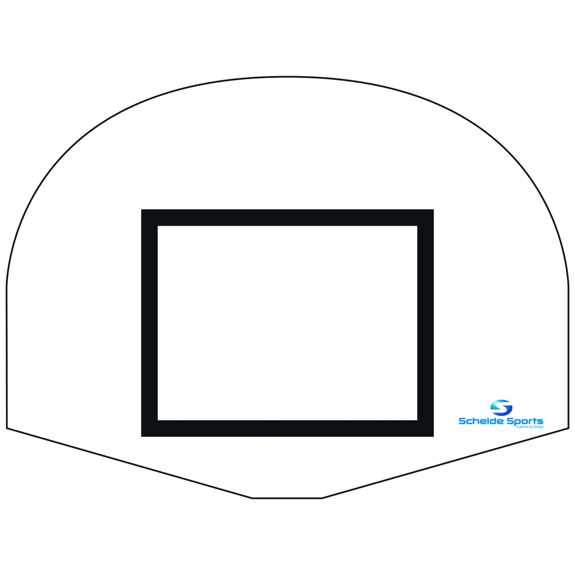 Fächerformig Basketball Zielbrett – 120x90 cm