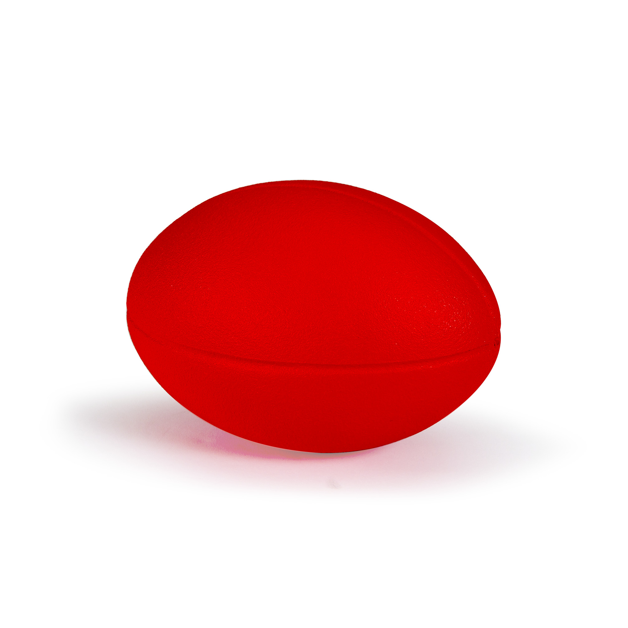 Rugbyball, PU-Schaumstoff mit Haut, rot