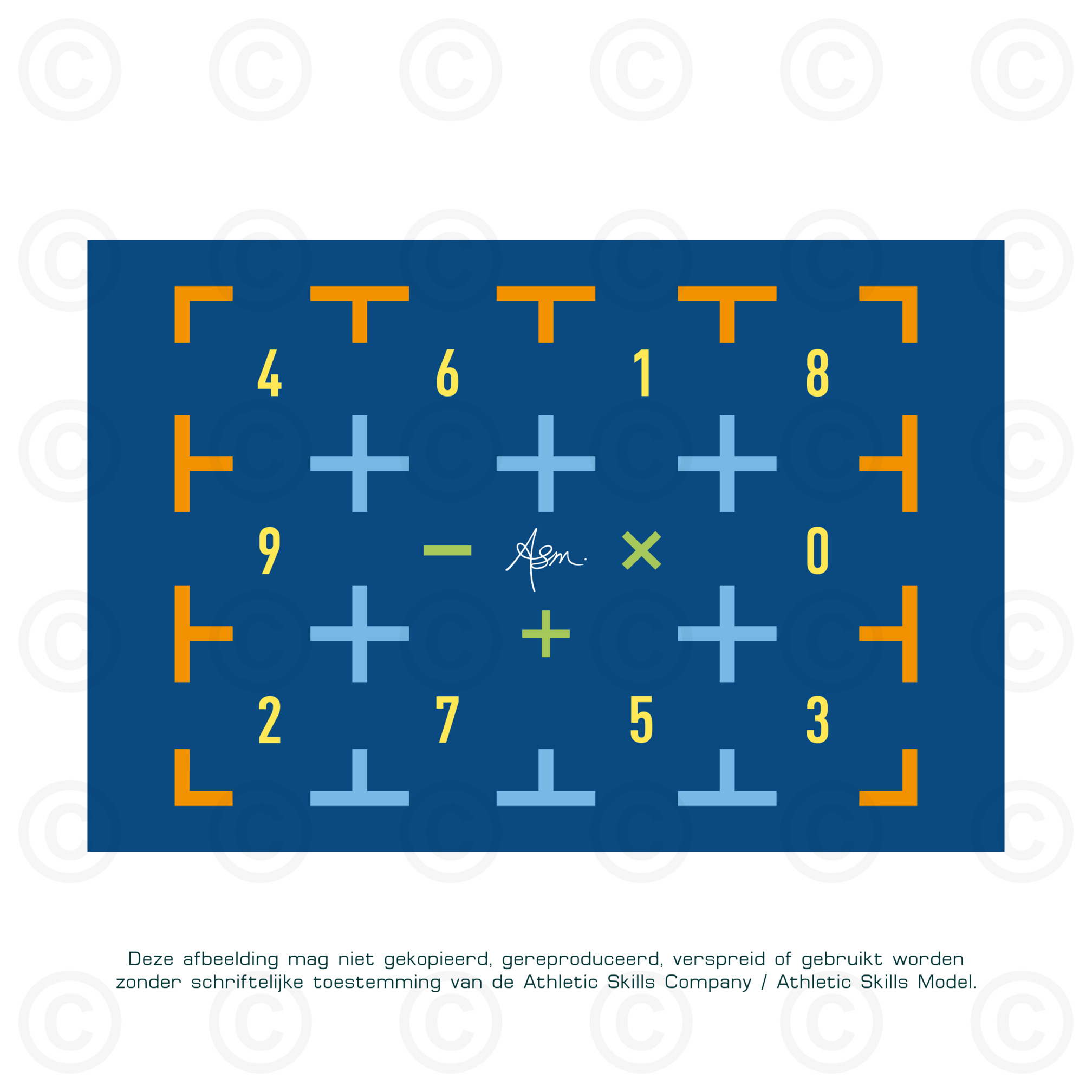 ASM landing mat - Numbers, sandwich padding