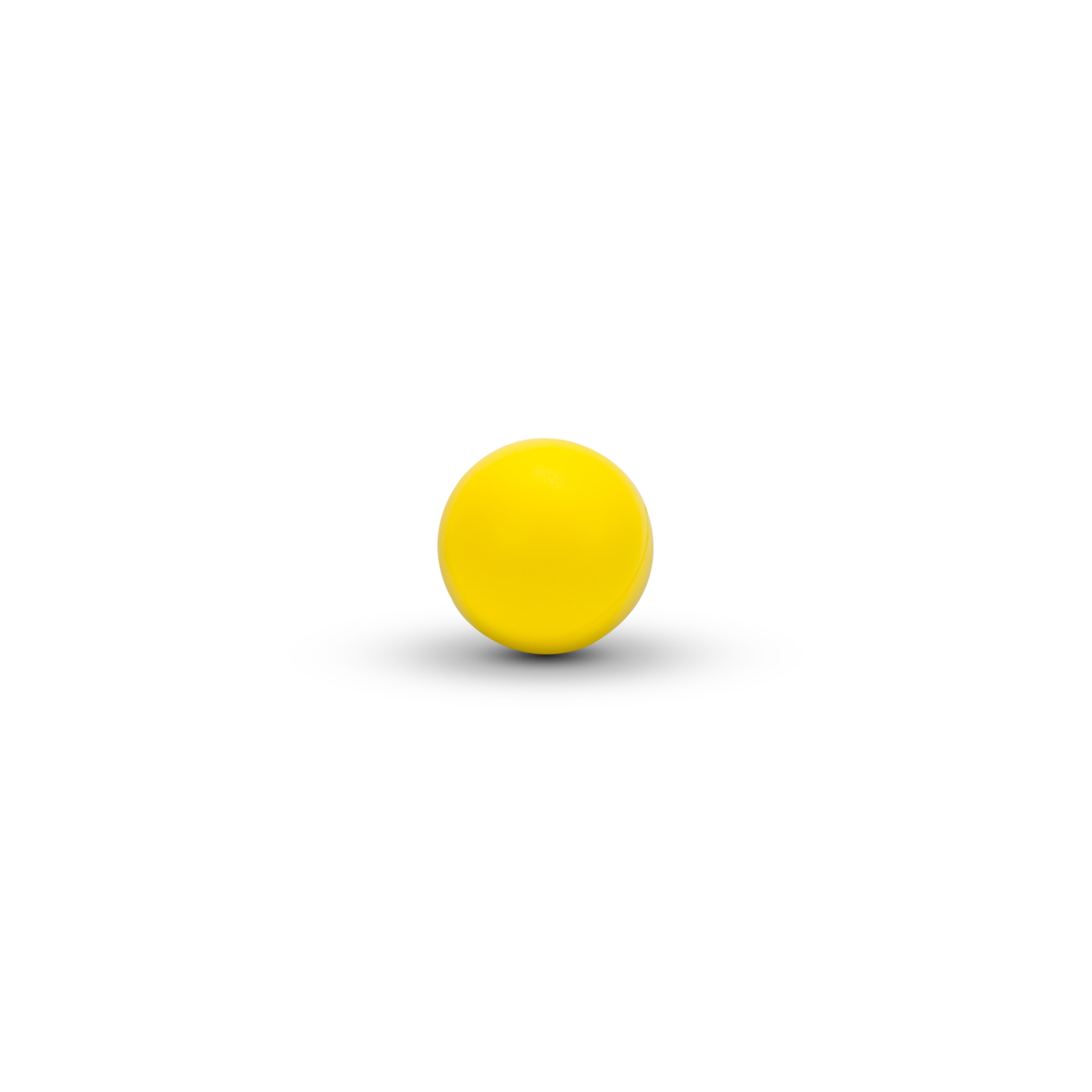 Foam ball with smooth skin, ø 7 cm, yellow