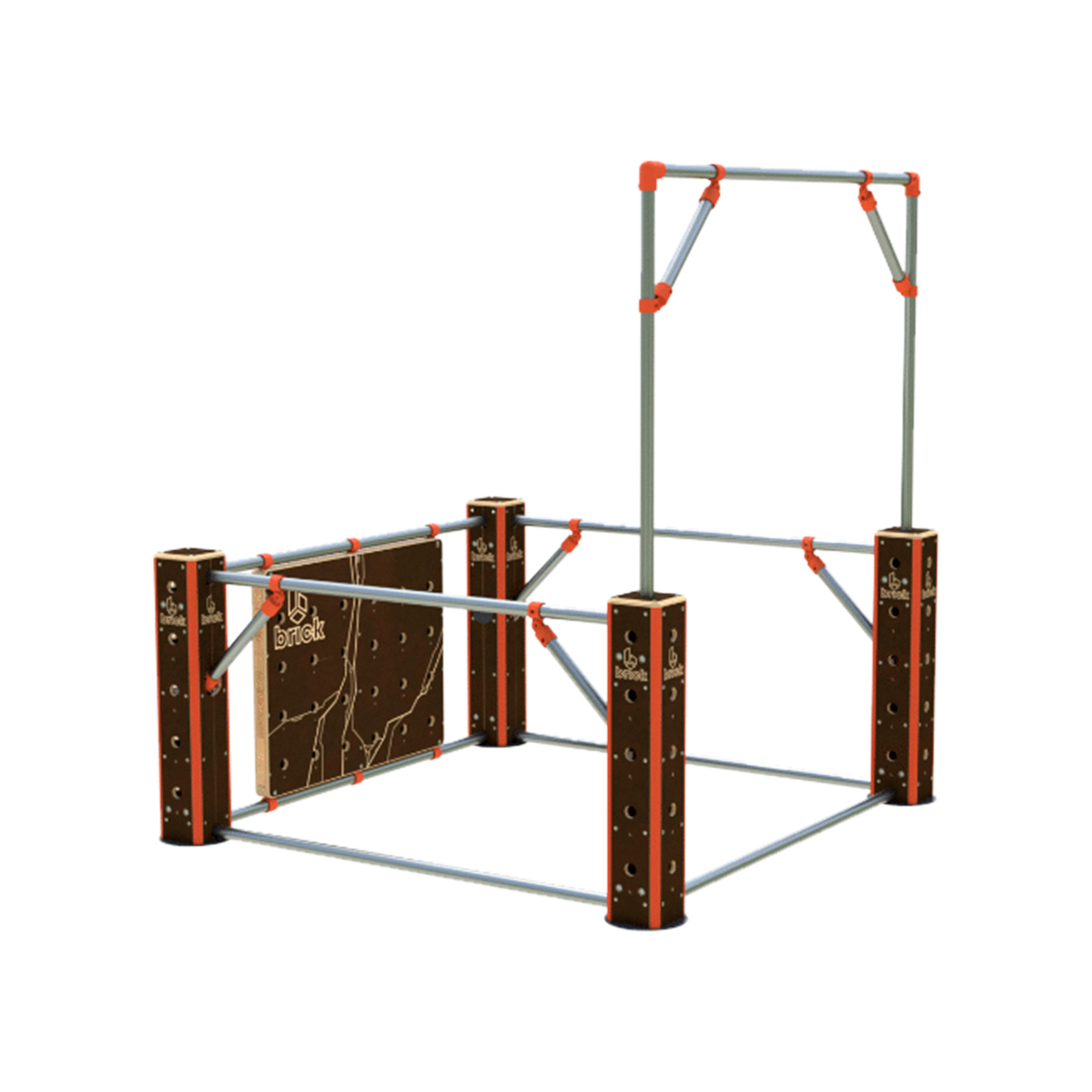 Brick S Pipe Structure, inkl. Holzteile 200x253x235cm