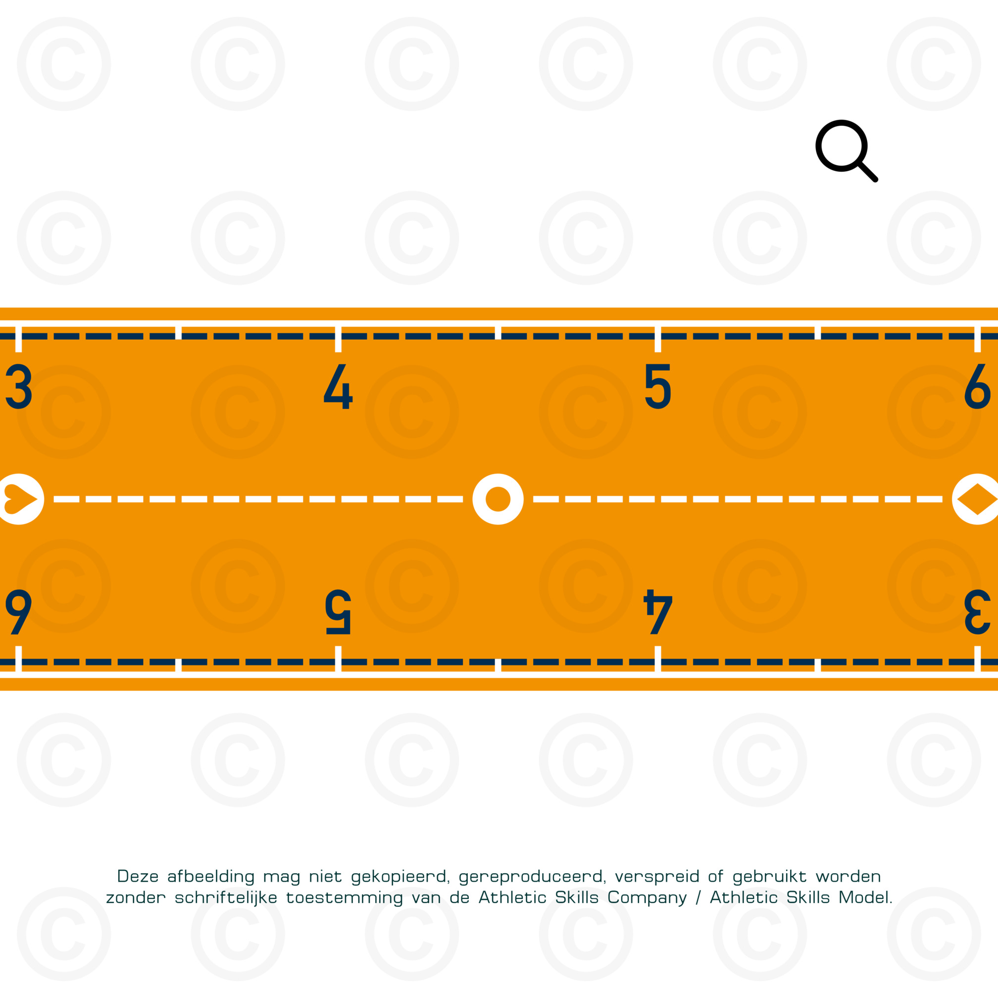 ASM Long Mat - Ruler - 10m, sandwich padding